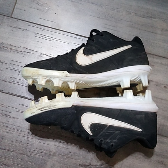 Nike Alpha Huarache Varsity Low Mens Baseball Cleat AO7959-001 BlackWhite SZ 7.5 - Picture 4 of 10